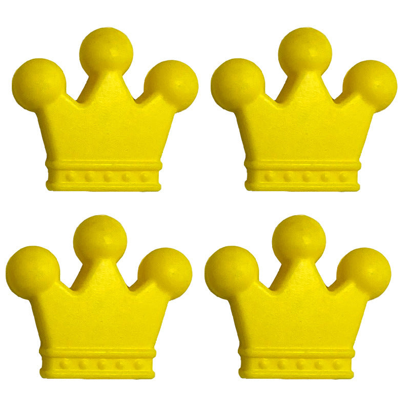 Venta al por mayor 35×30MM Crown Teethers Cuentas de silicona 50pcs